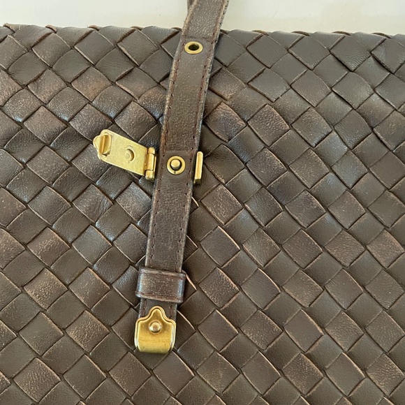 Bottega Veneta Intrecciato small tote 162937 Leather Shoulder Handbag Brown - Picture 10 of 16
